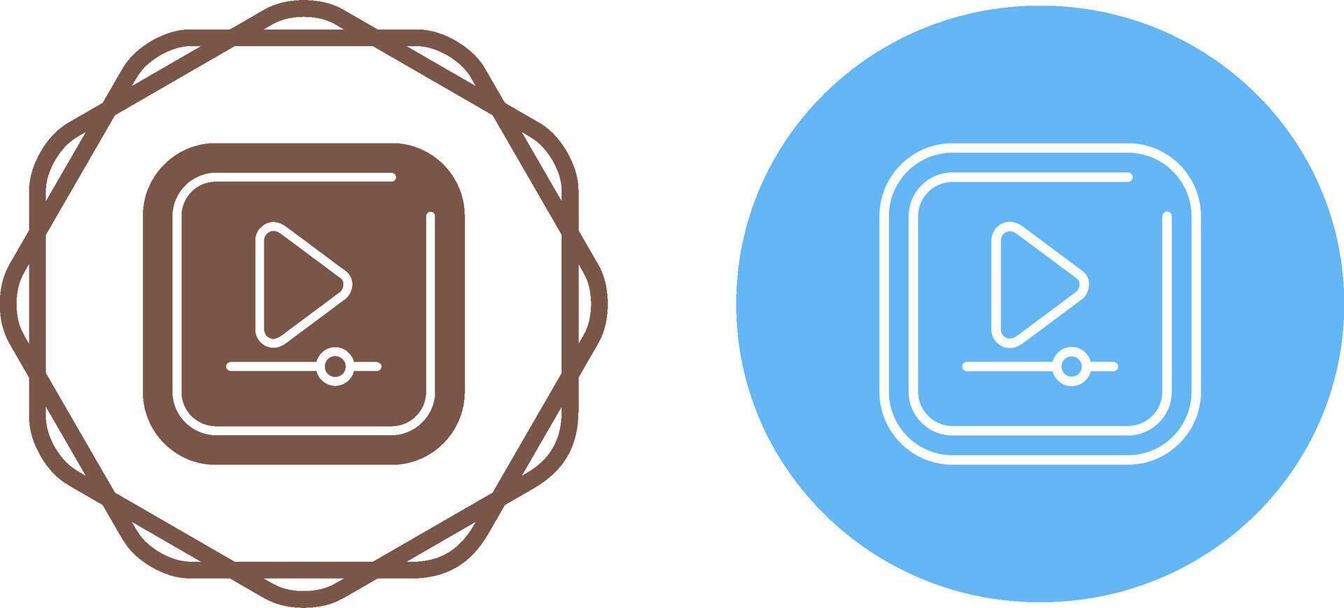Video Play Square Vector Icon