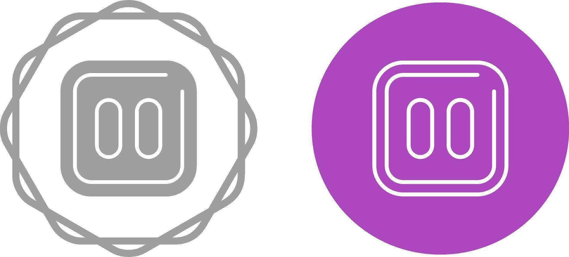 Pause Sqaure Vector Icon