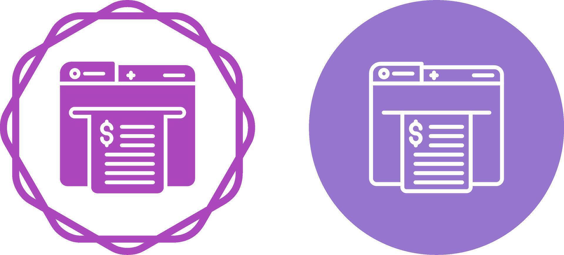 Receipt Vector Icon