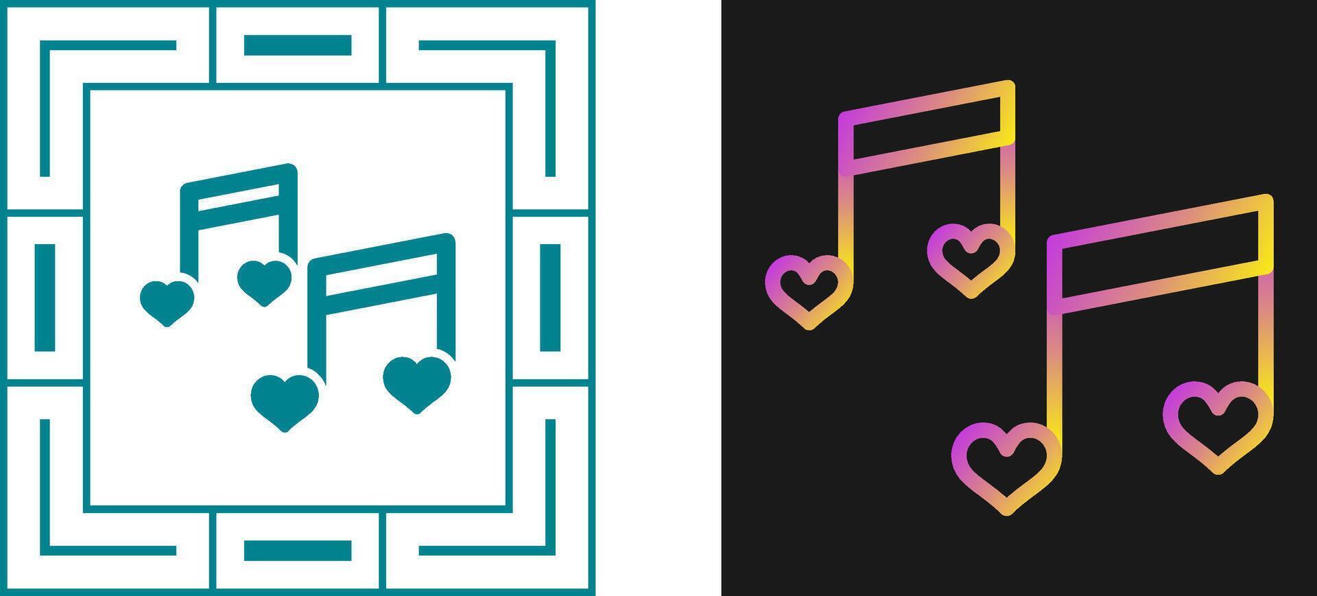 Romantic music Vector Icon