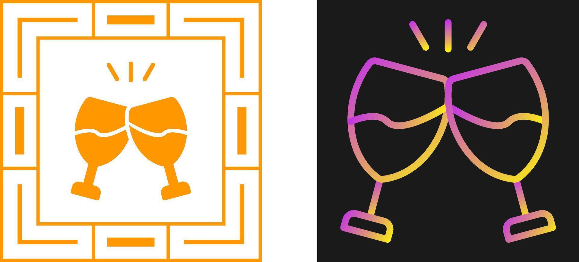 Champagne toast Vector Icon