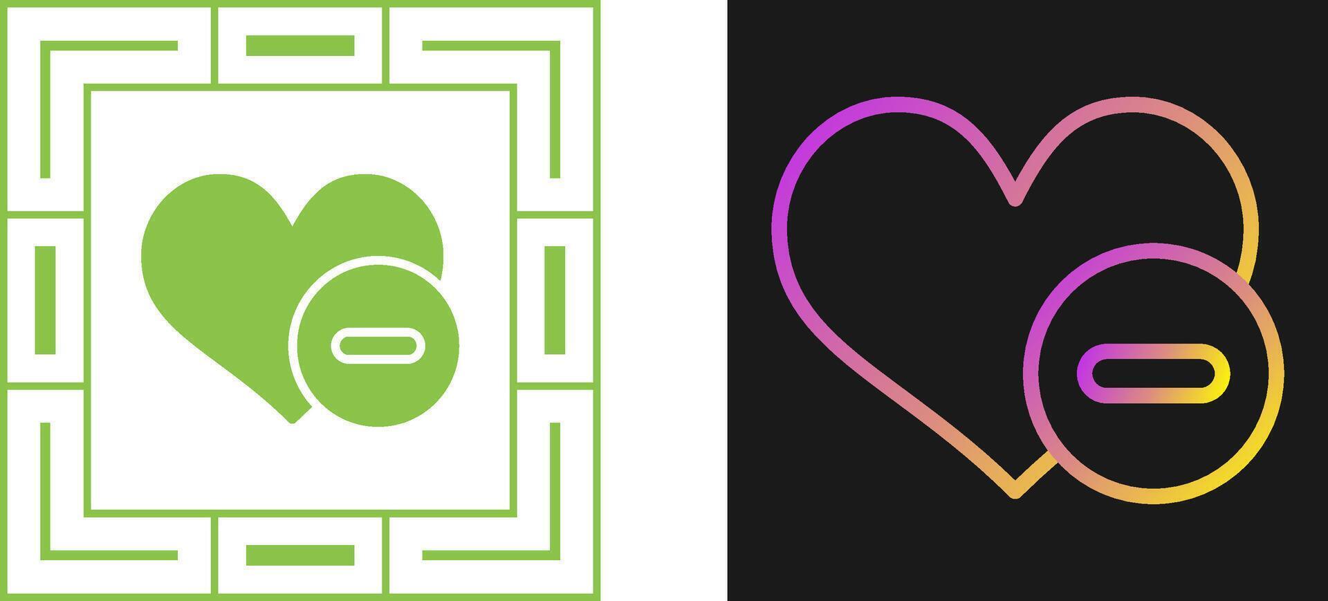 Negative Love Vector Icon