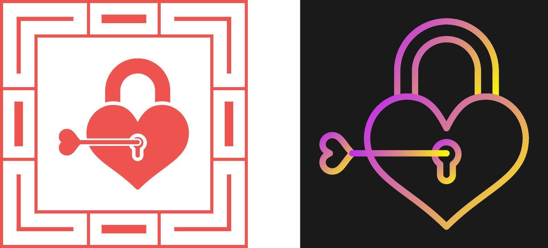 Love lock Vector Icon