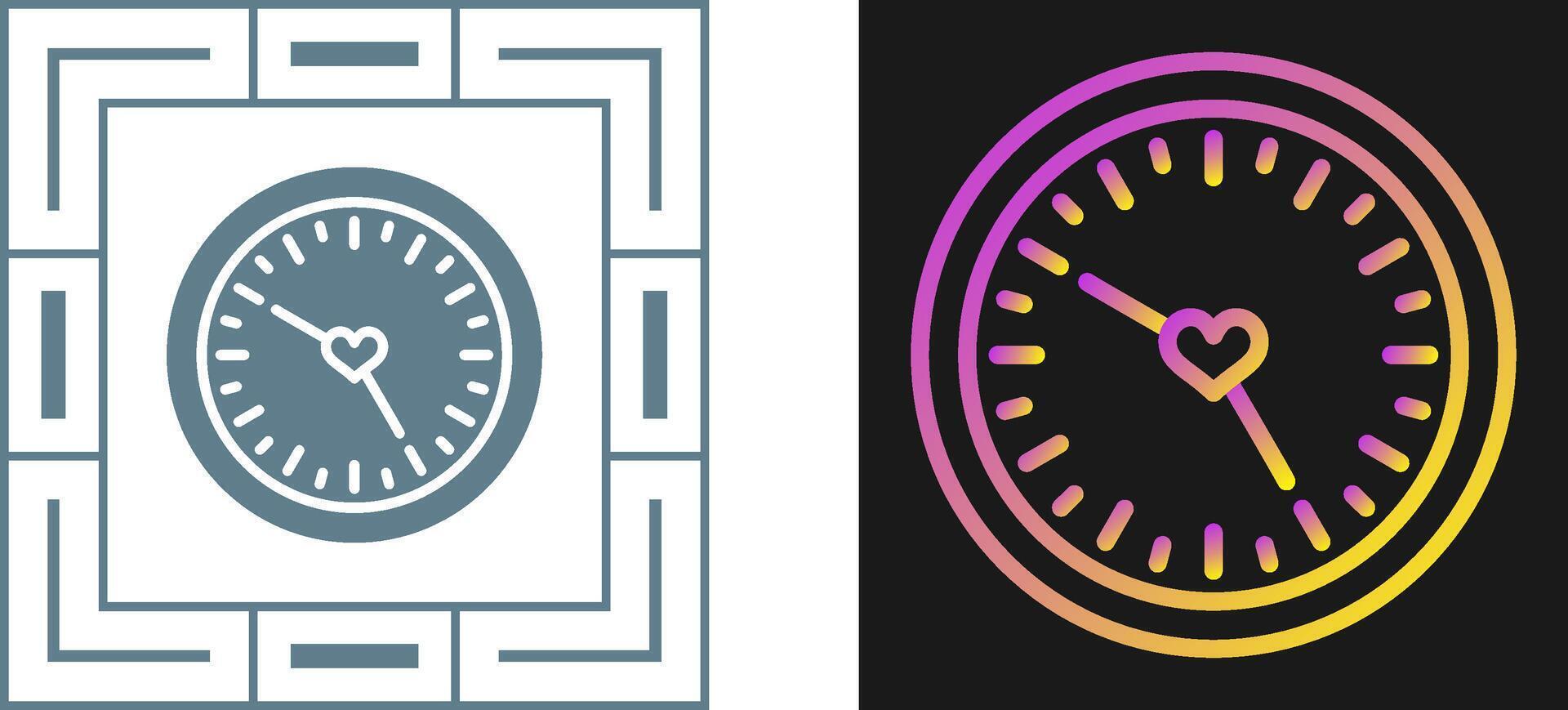 Love clock Vector Icon