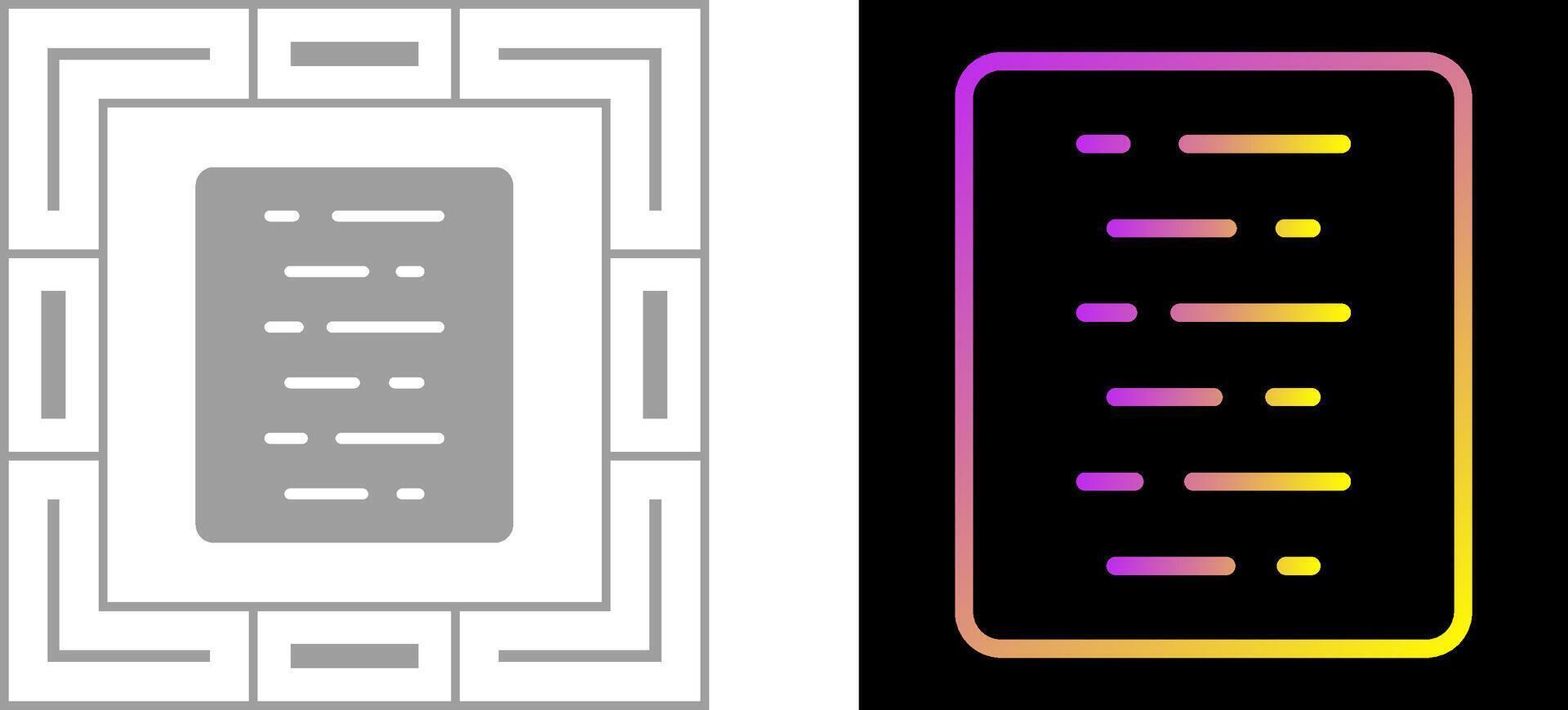 Document Align Center Vector Icon