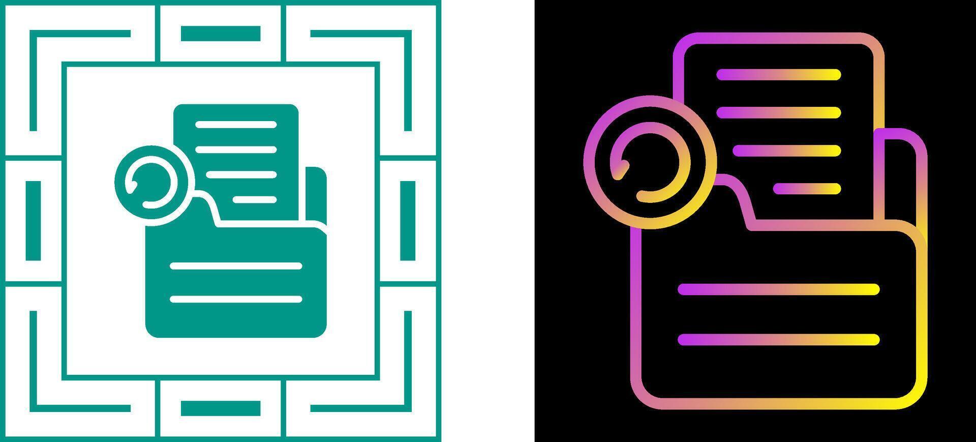 Document Undo Vector Icon