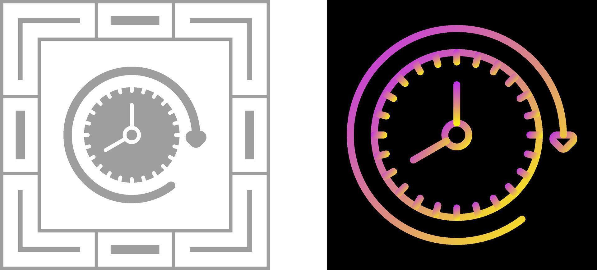 Clock with arrow Vector Icon