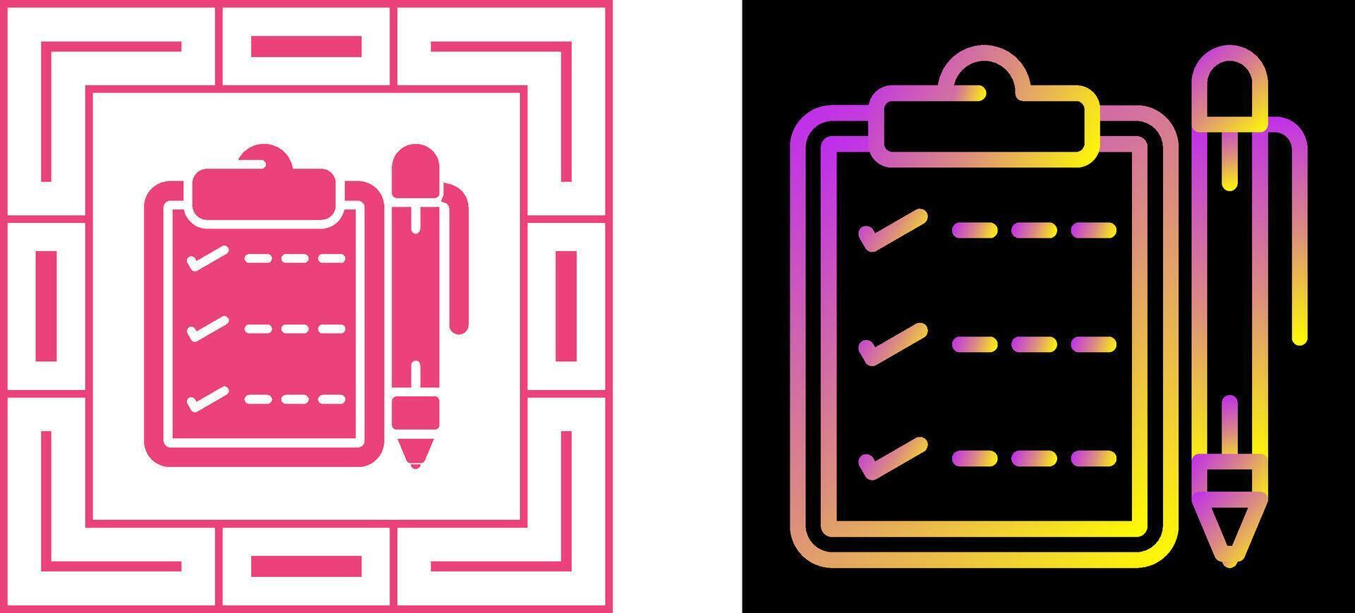 Notepad with pen Vector Icon