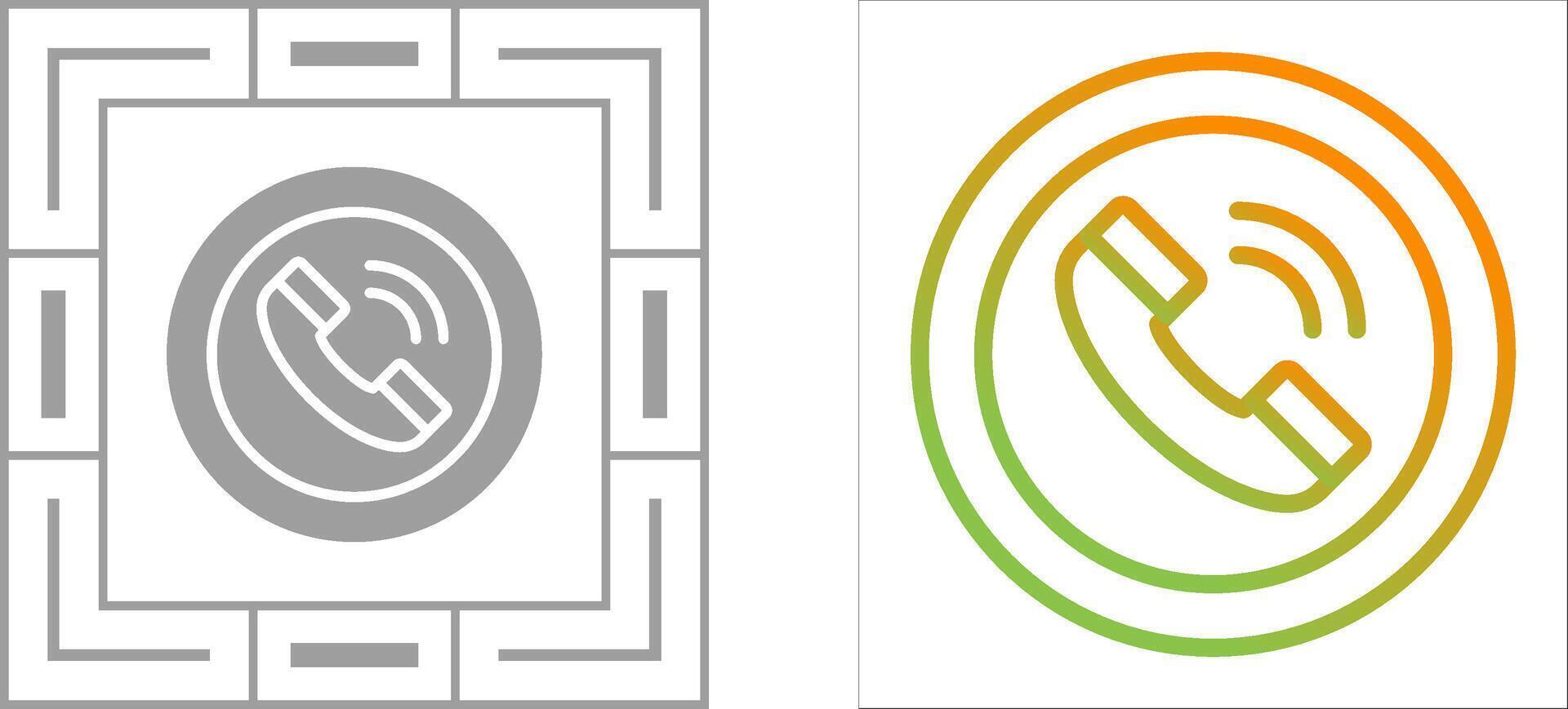 Circle Phone Vector Icon