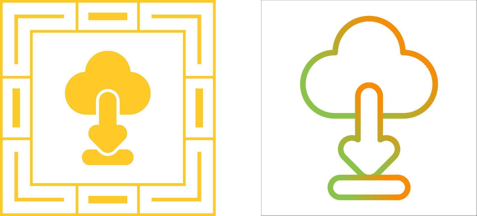 Cloud Download Vector Icon