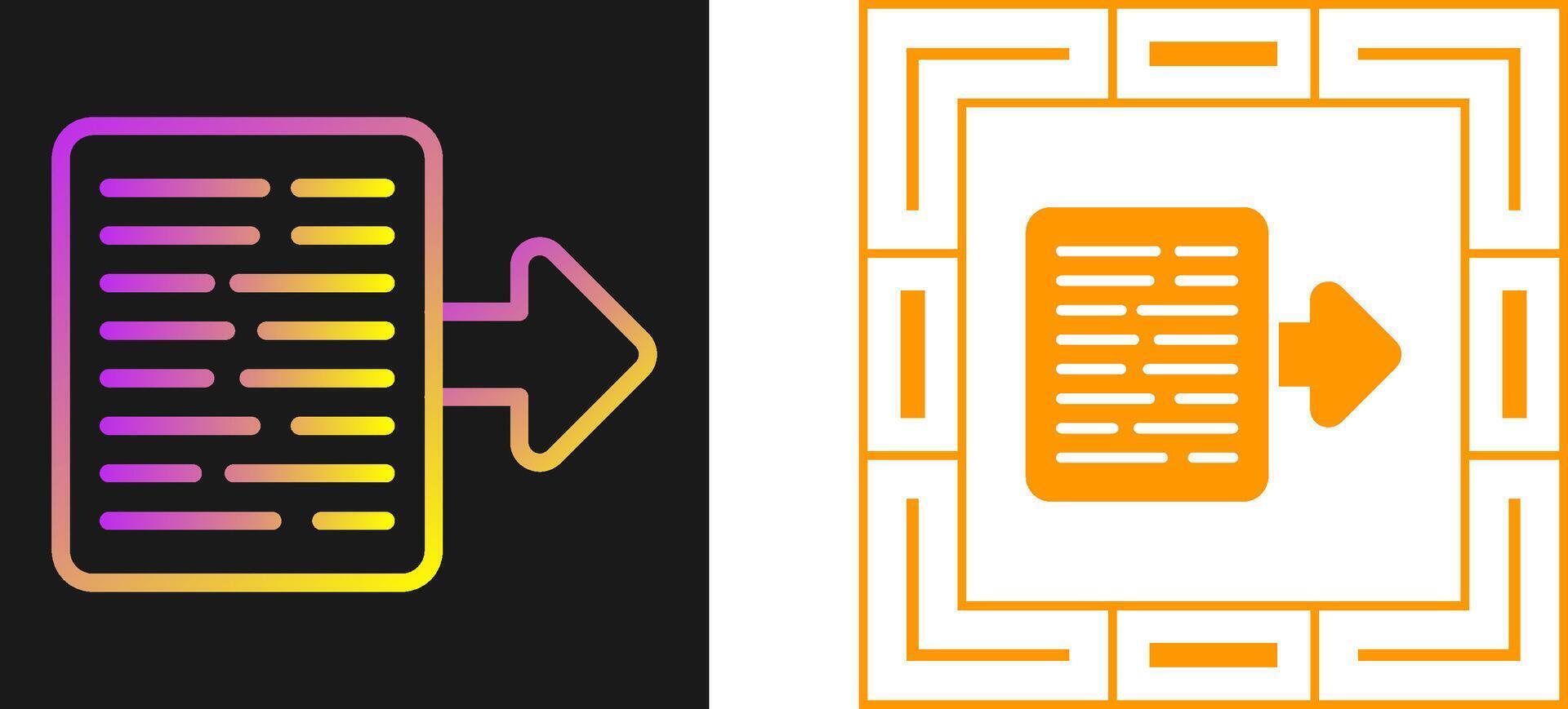 Document Export Vector Icon