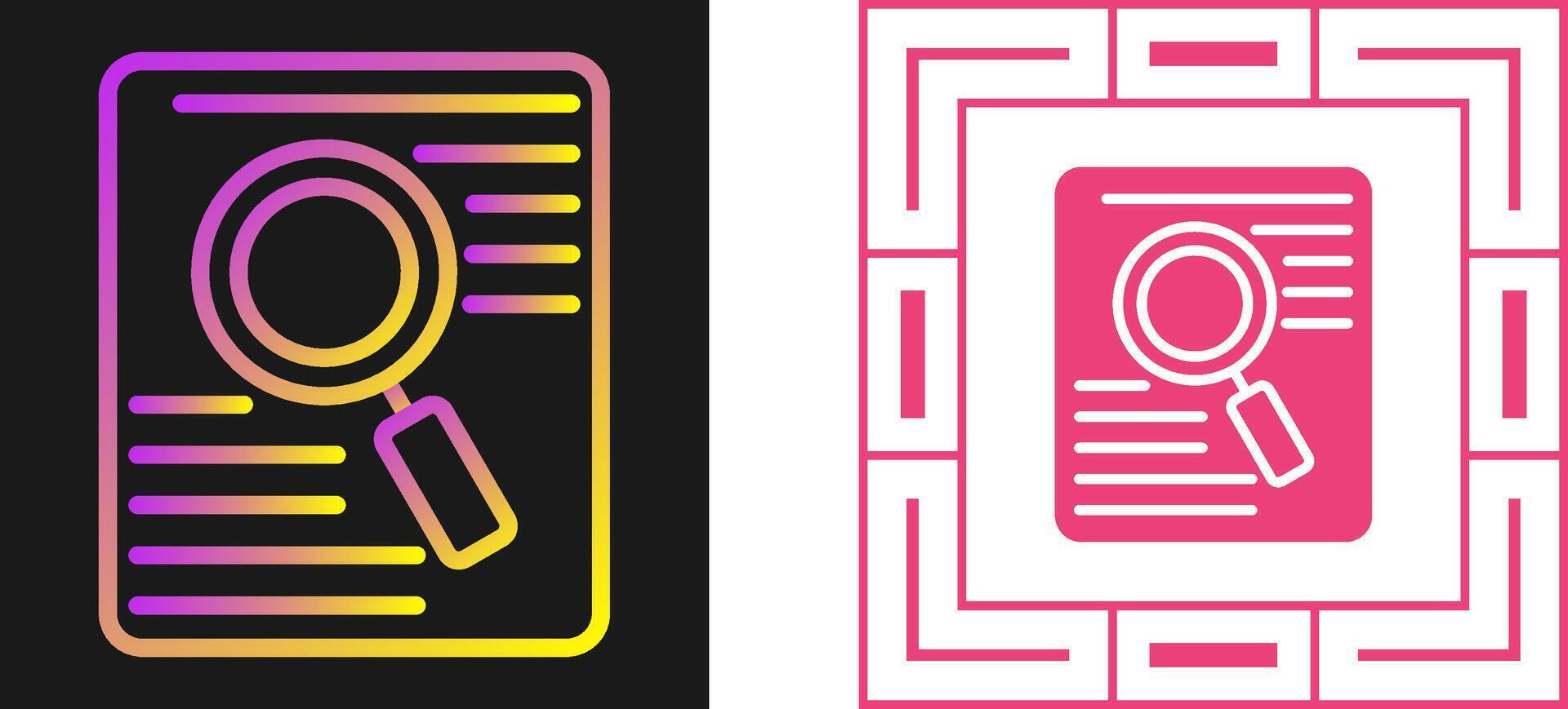 Document Search Vector Icon
