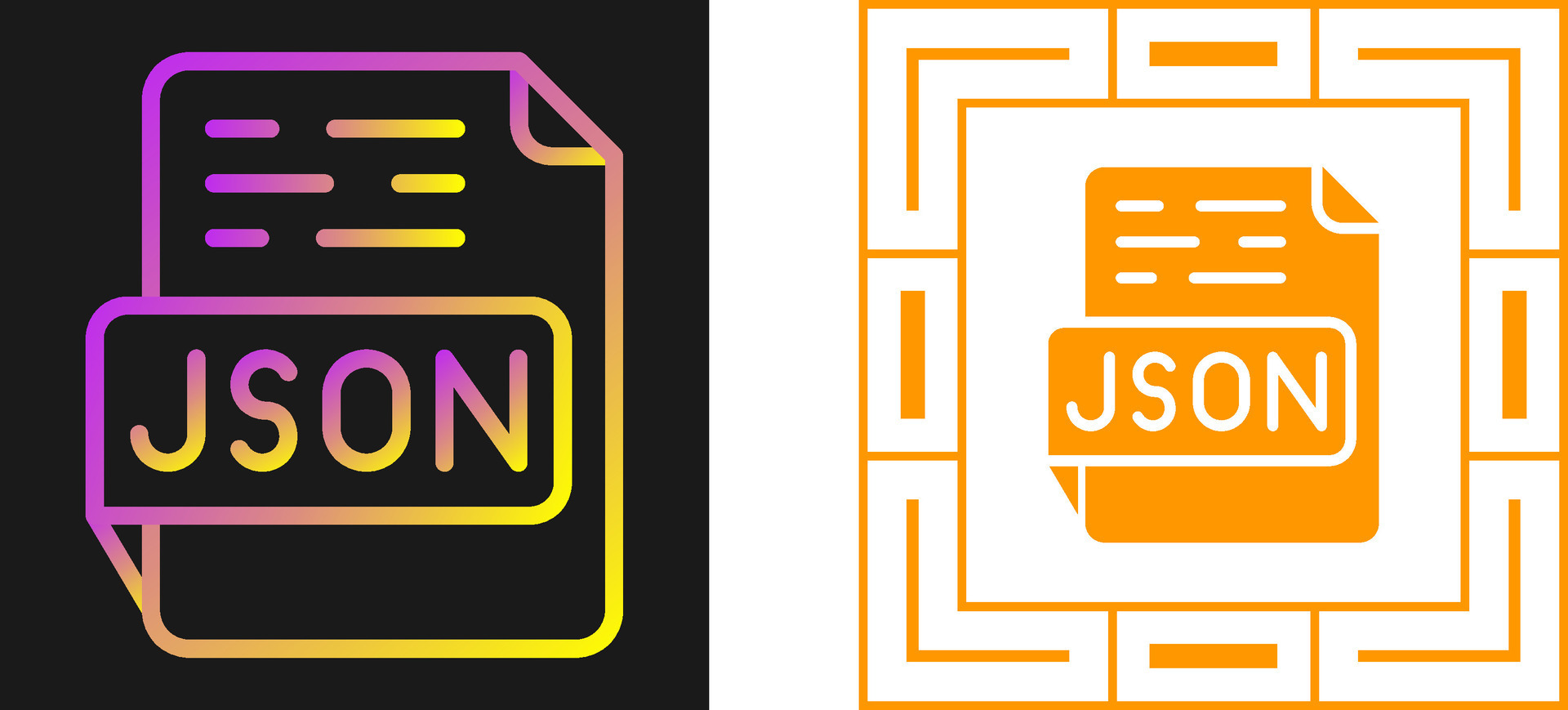 JSON Vector Icon 40681009 Vector Art at Vecteezy