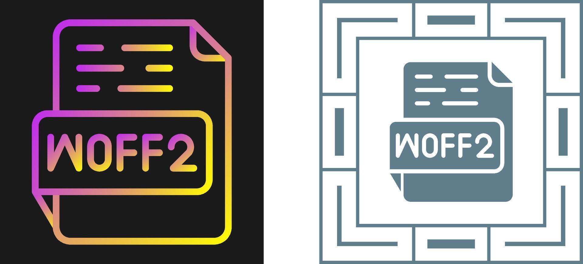 WOFF2 Vector Icon