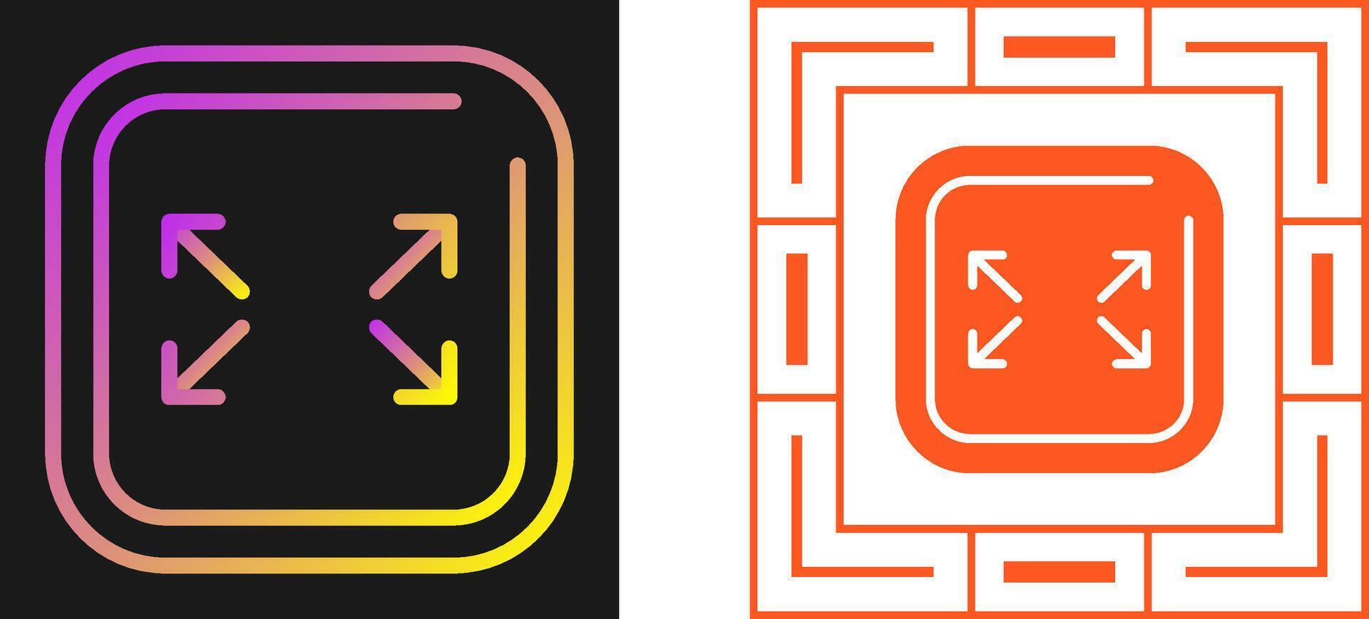 Fullscreen Square Vector Icon