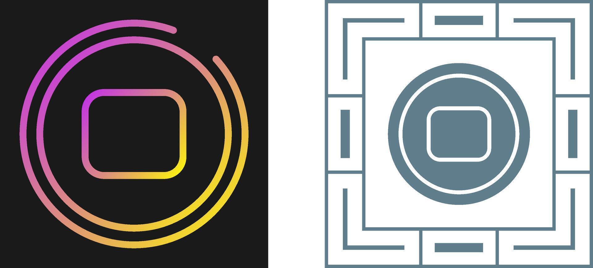 Stop Button Vector Icon
