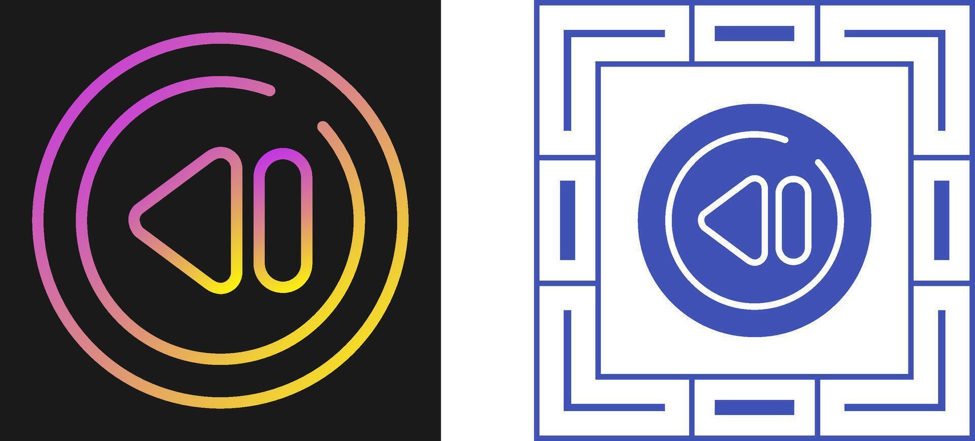 Previous Track Circle Vector Icon
