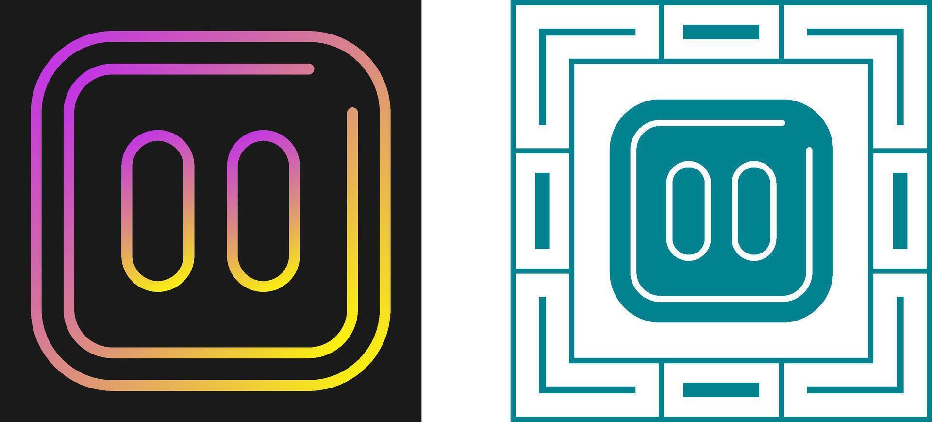Pause Sqaure Vector Icon
