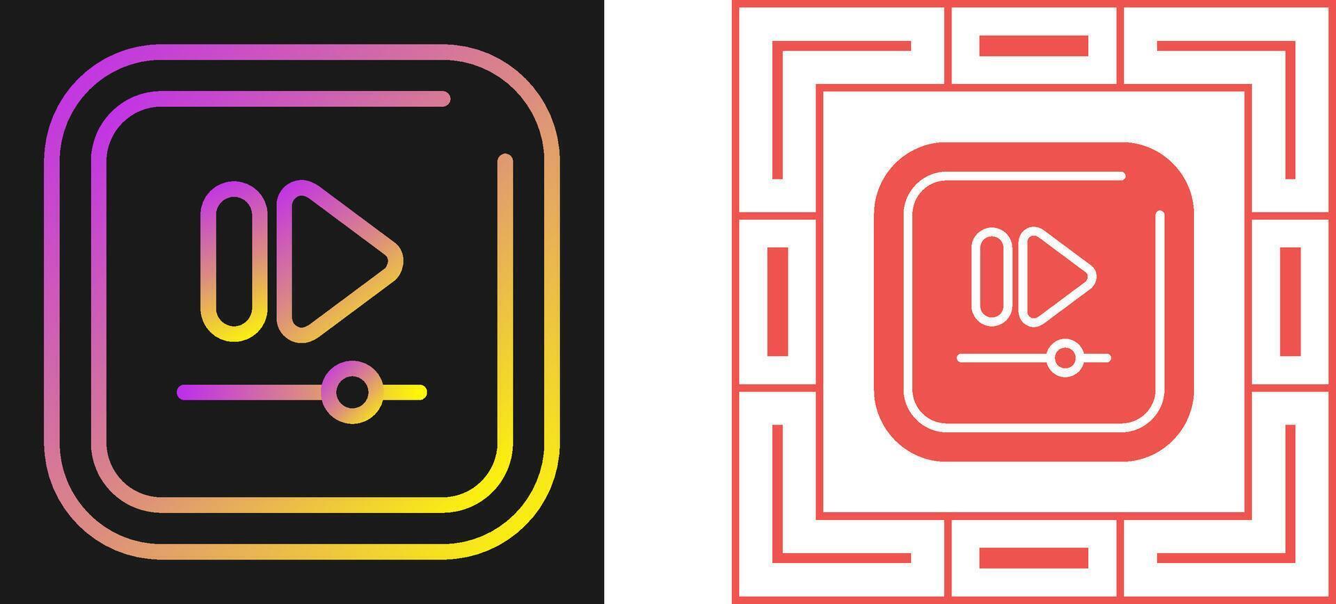 Video Fast Square Triangle Vector Icon