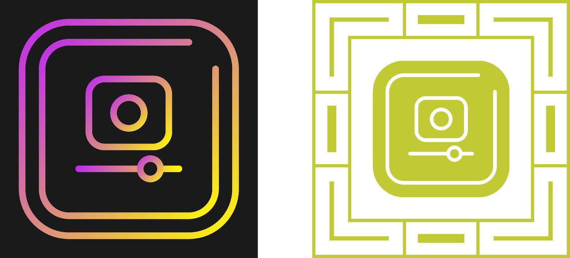 Video Record Square Vector Icon
