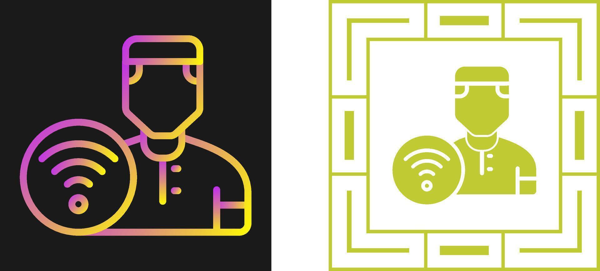 Wifi User Vector Icon