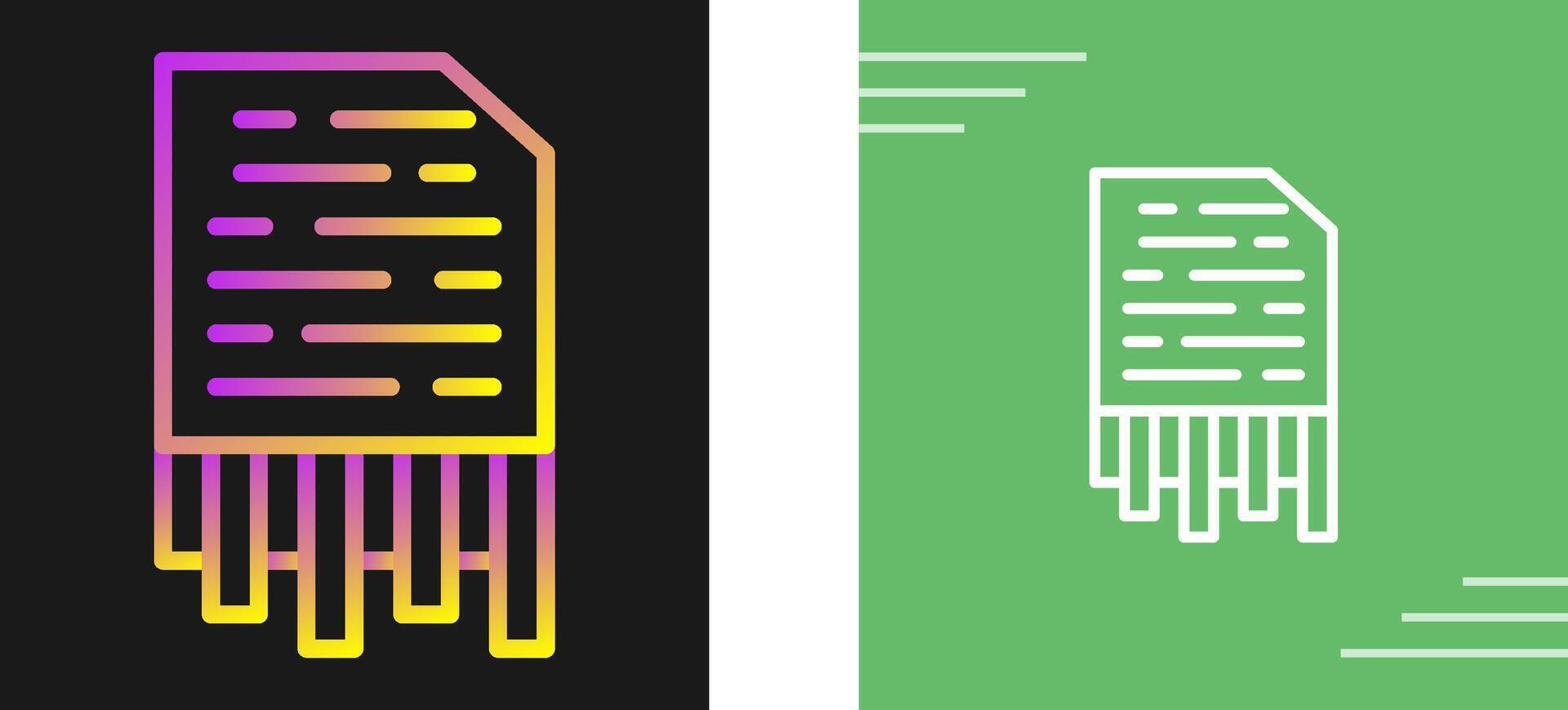 Shredding Vector Icon