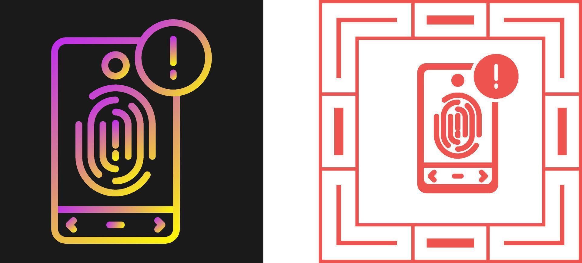 Biometric Identification Vector Icon