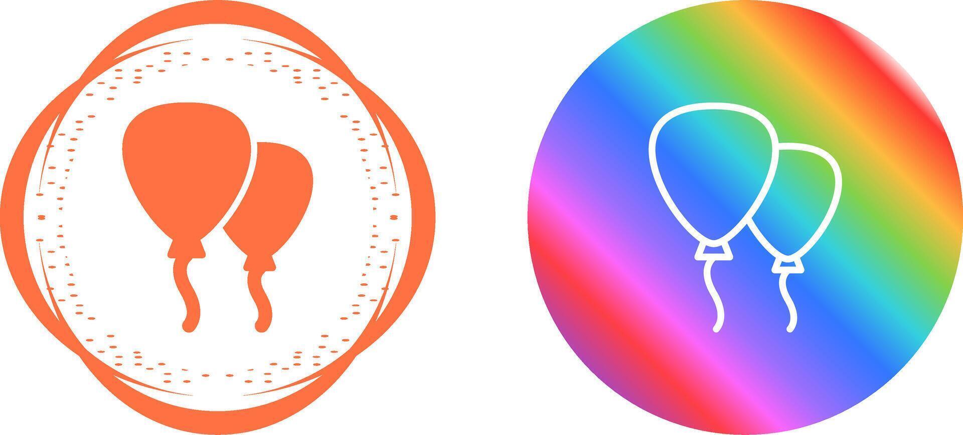 Red balloons Vector Icon