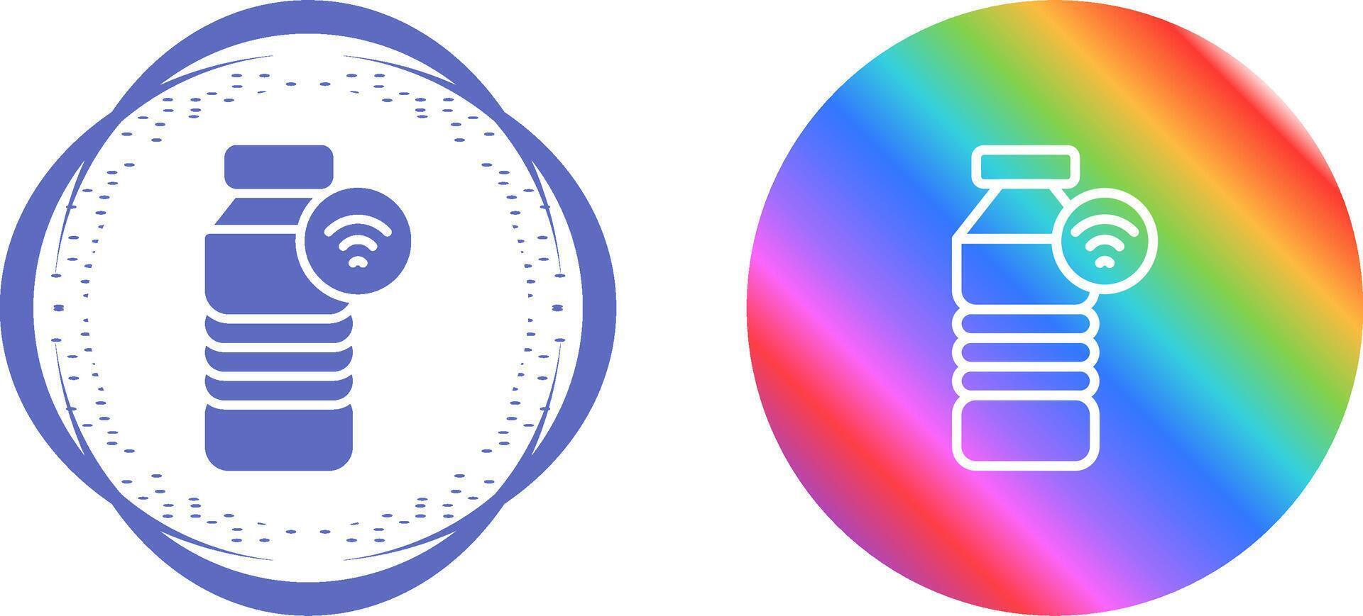 Fitness Smart Water Bottle Vector Icon