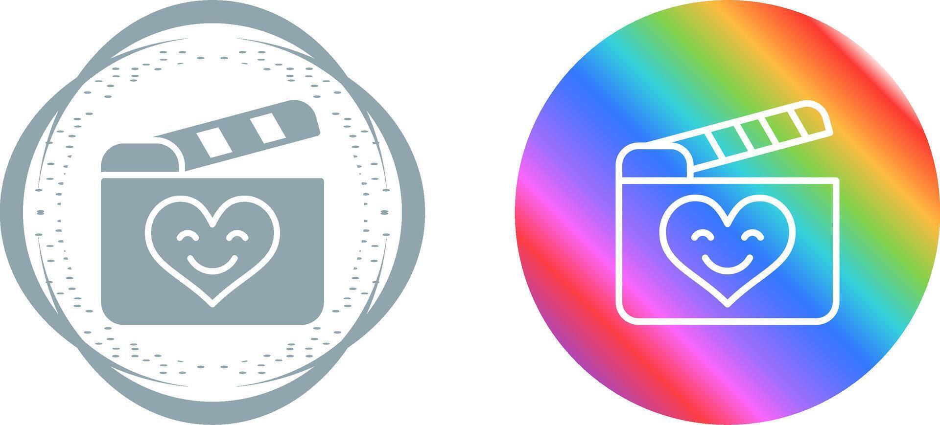 Romantic comedy movie Vector Icon