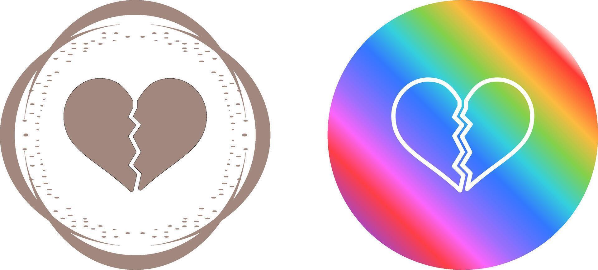 Broken Heart Vector Icon