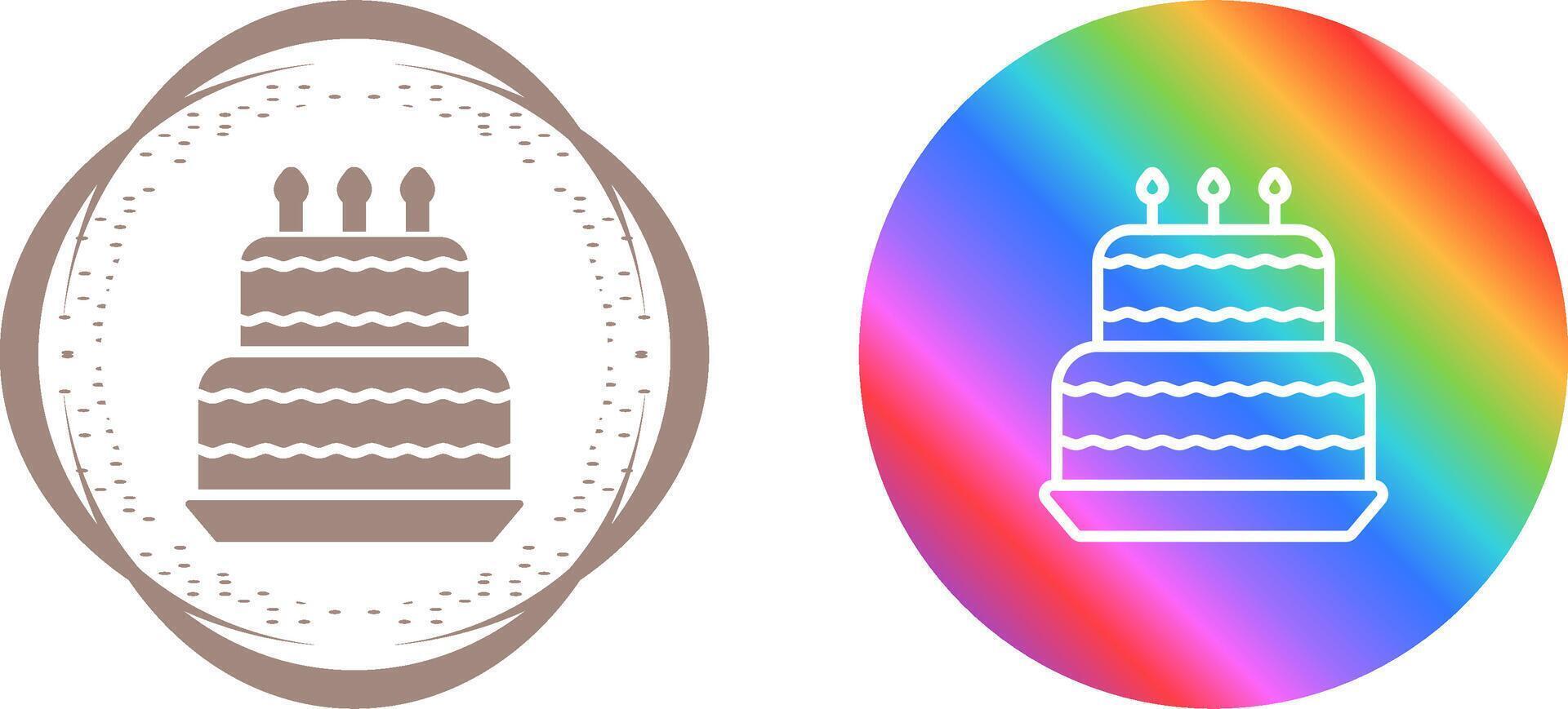 Birthday cake Vector Icon