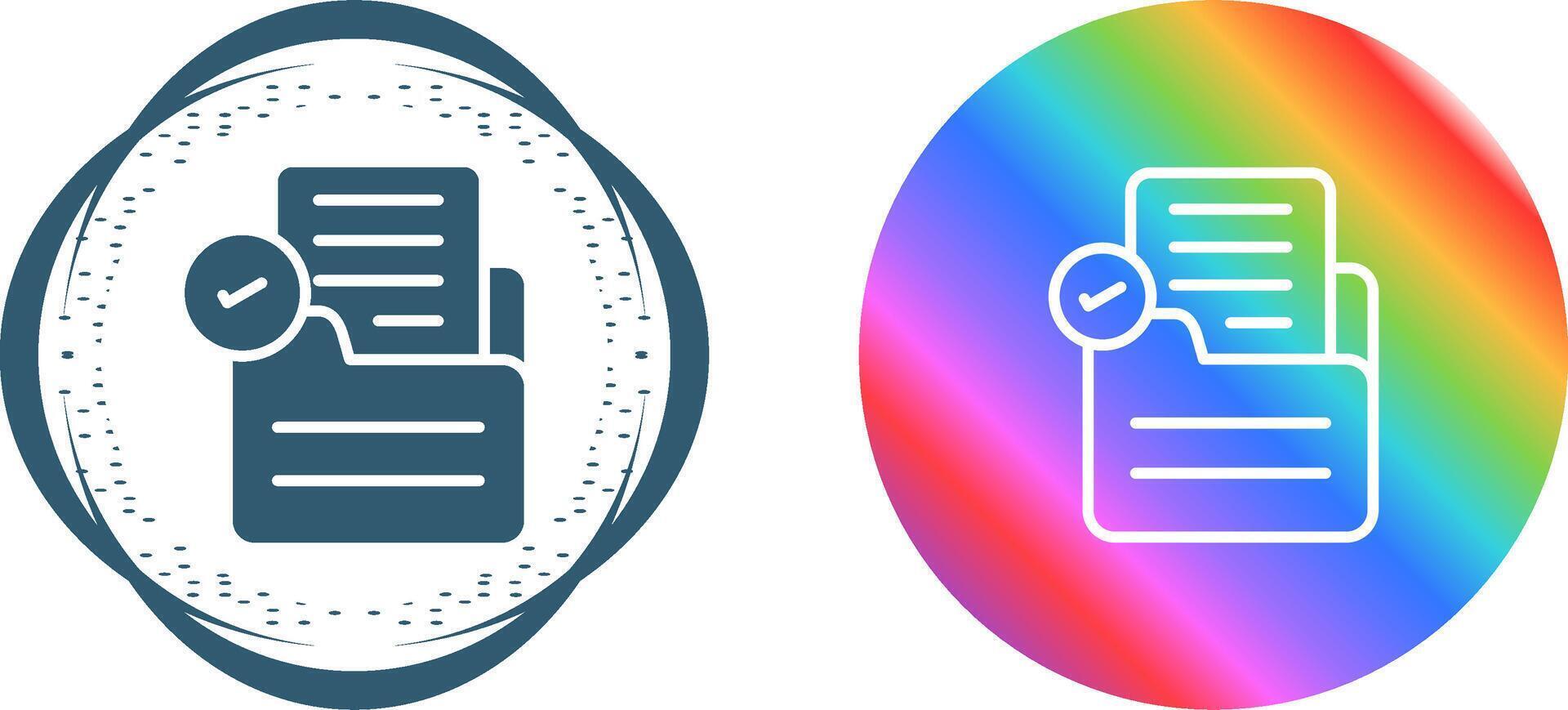 Document Check Vector Icon