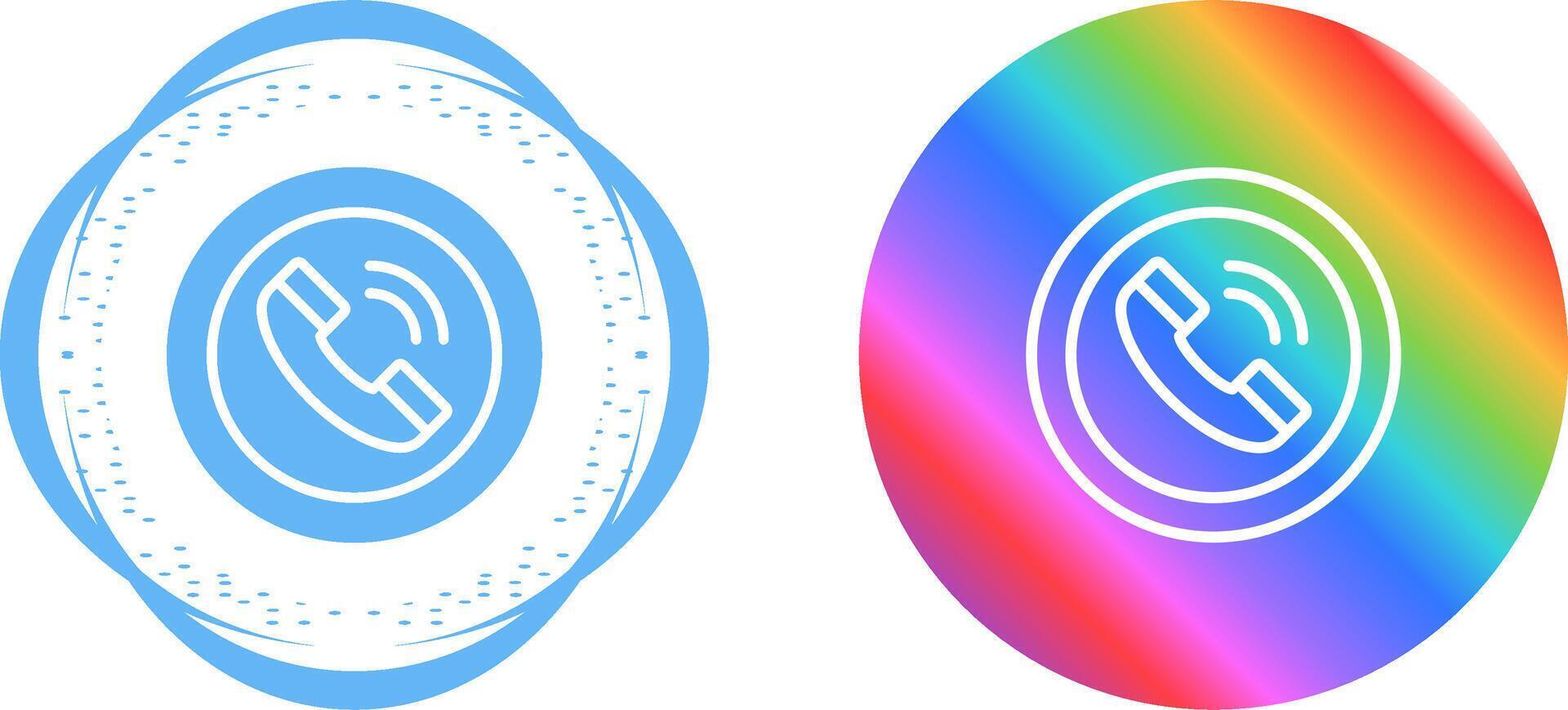 Circle Phone Vector Icon