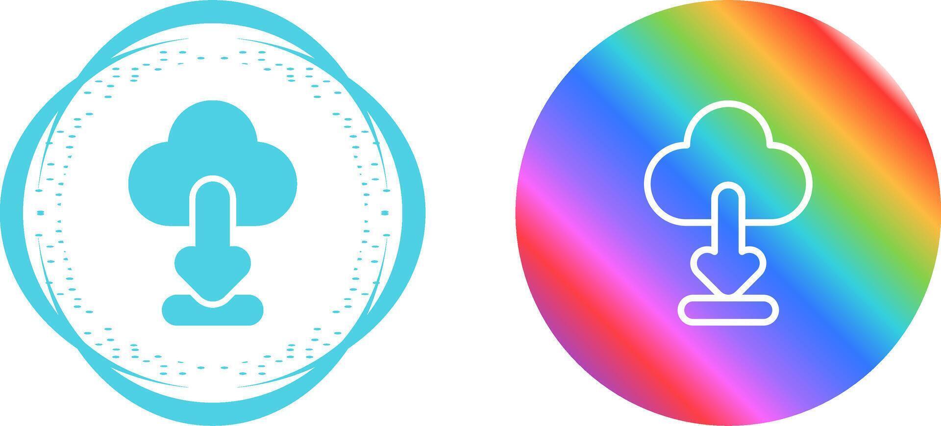 Cloud Download Vector Icon