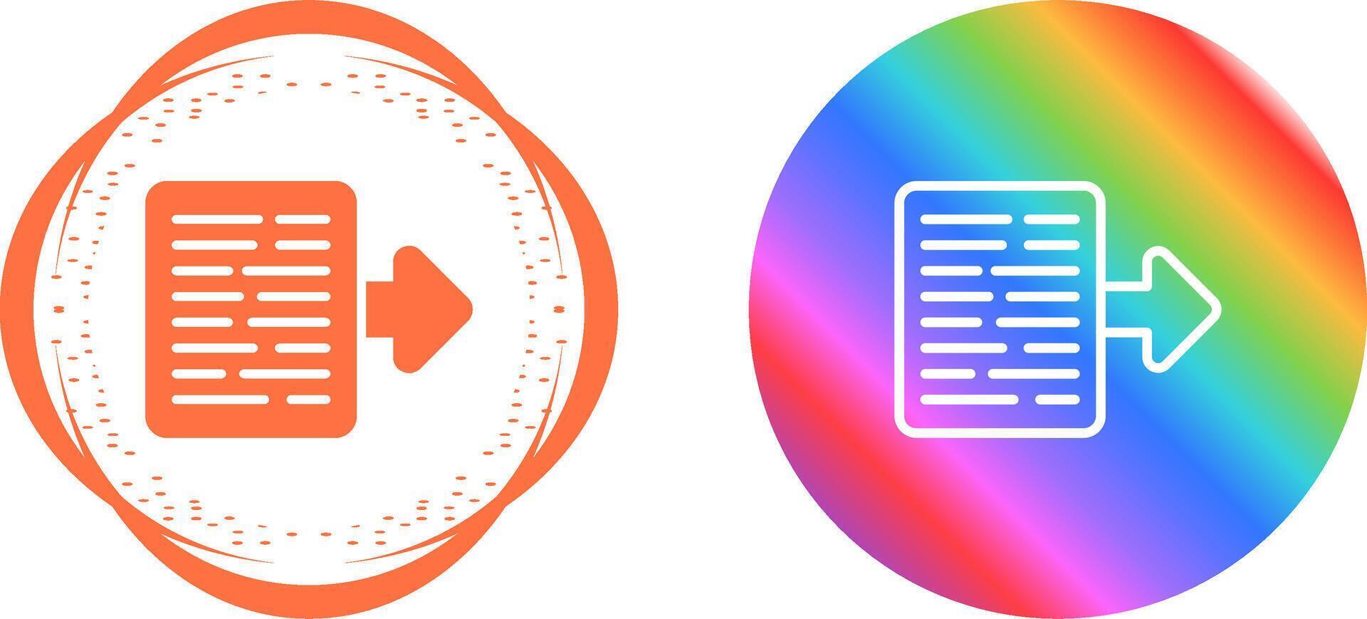 Document Export Vector Icon