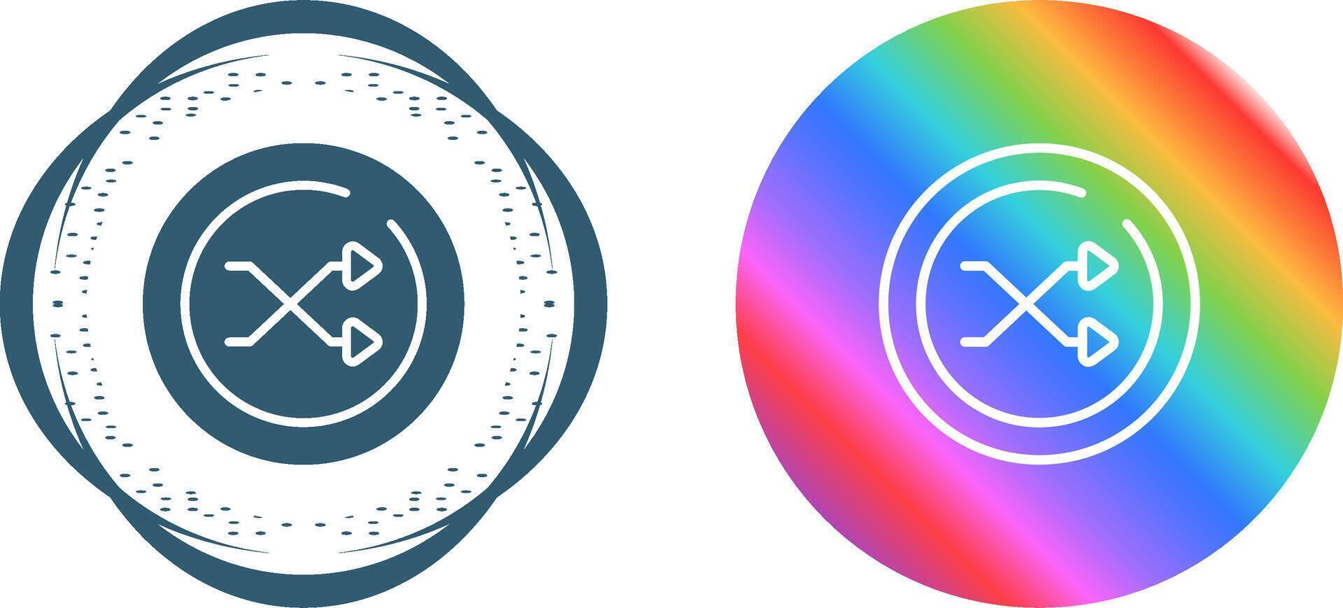 Shuffle Circle Vector Icon