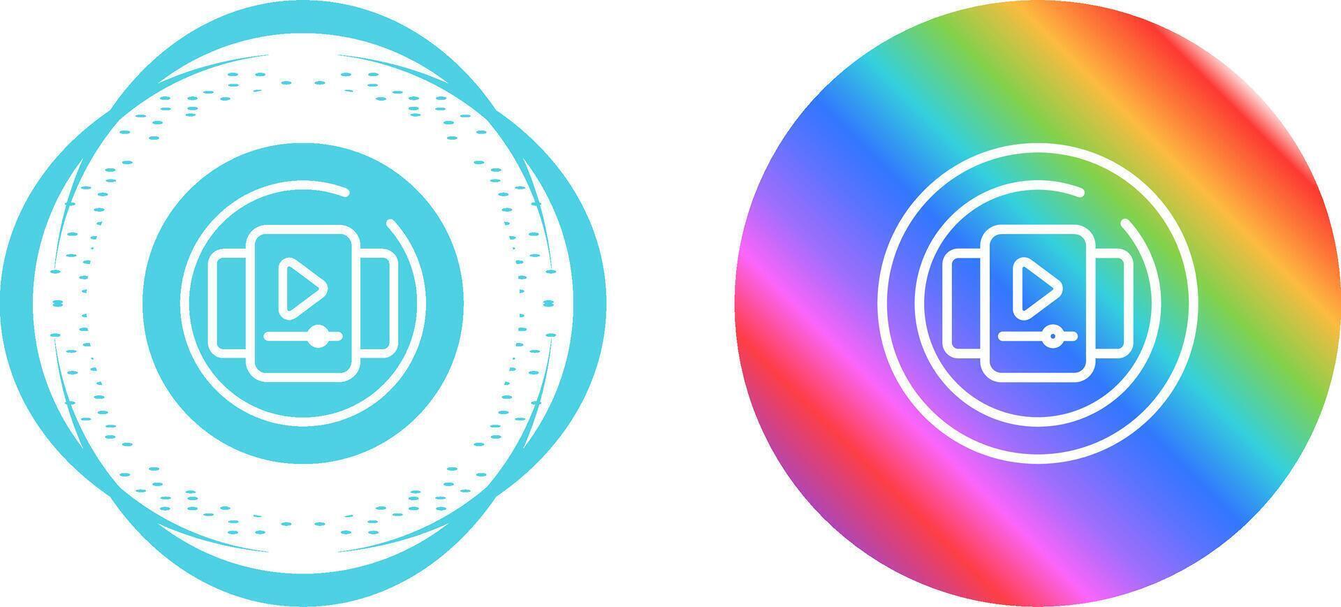 Video Gallery Circle Vector Icon