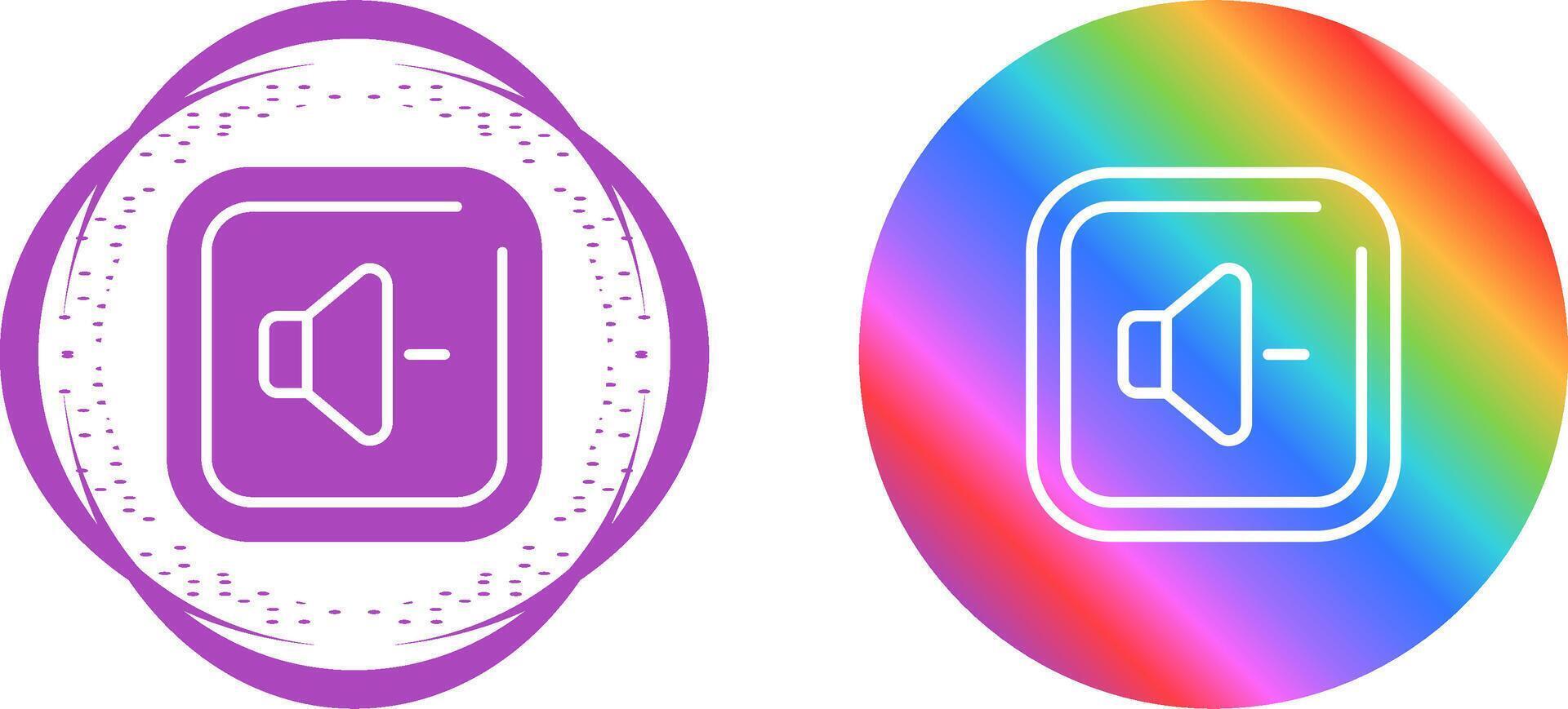 Volume Down Square Vector Icon
