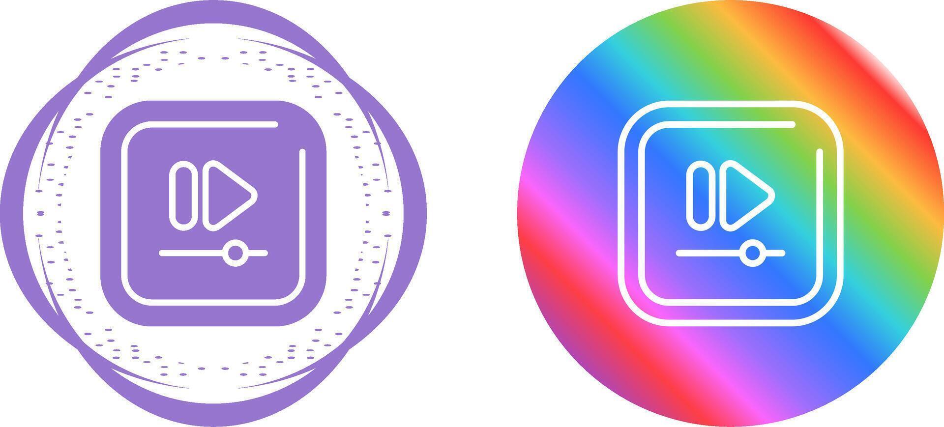 Video Fast Square Triangle Vector Icon