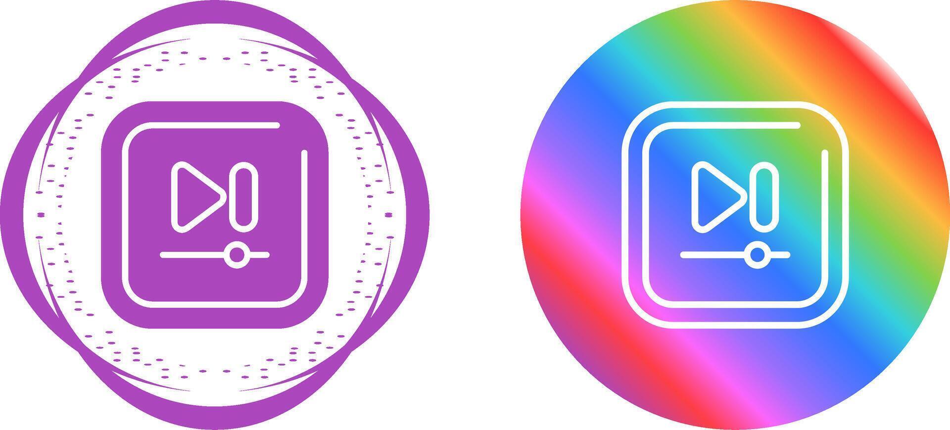 Video Next Track Square Vector icon