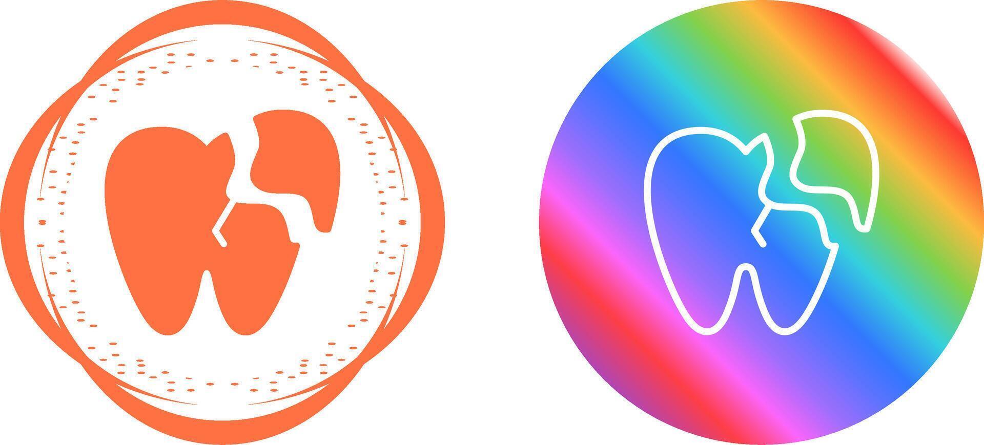 Broken Tooth Vector Icon
