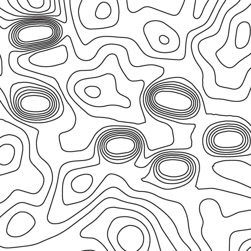 Black Line Contour Topographic Map. Topographic Shape Graphics for Your Abstrack Design vector