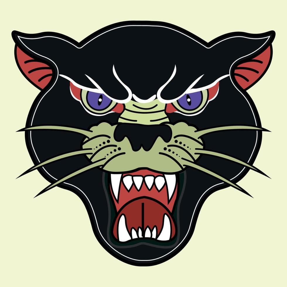 Black Panter with Simple Concept vector