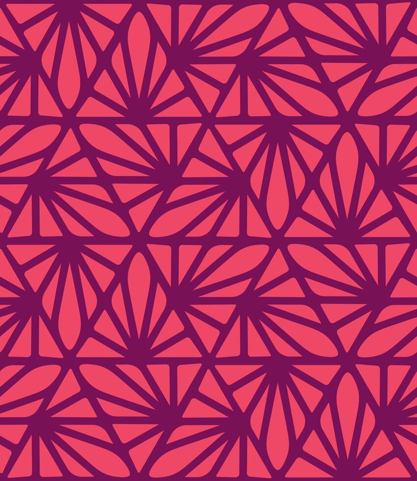 Cute seamless red pattern with lots of triangles vector