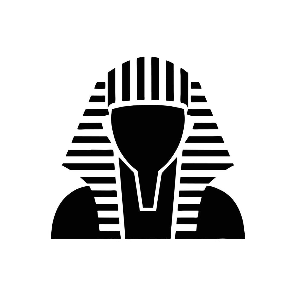 Silhouette of an Egyptian pharaoh vector