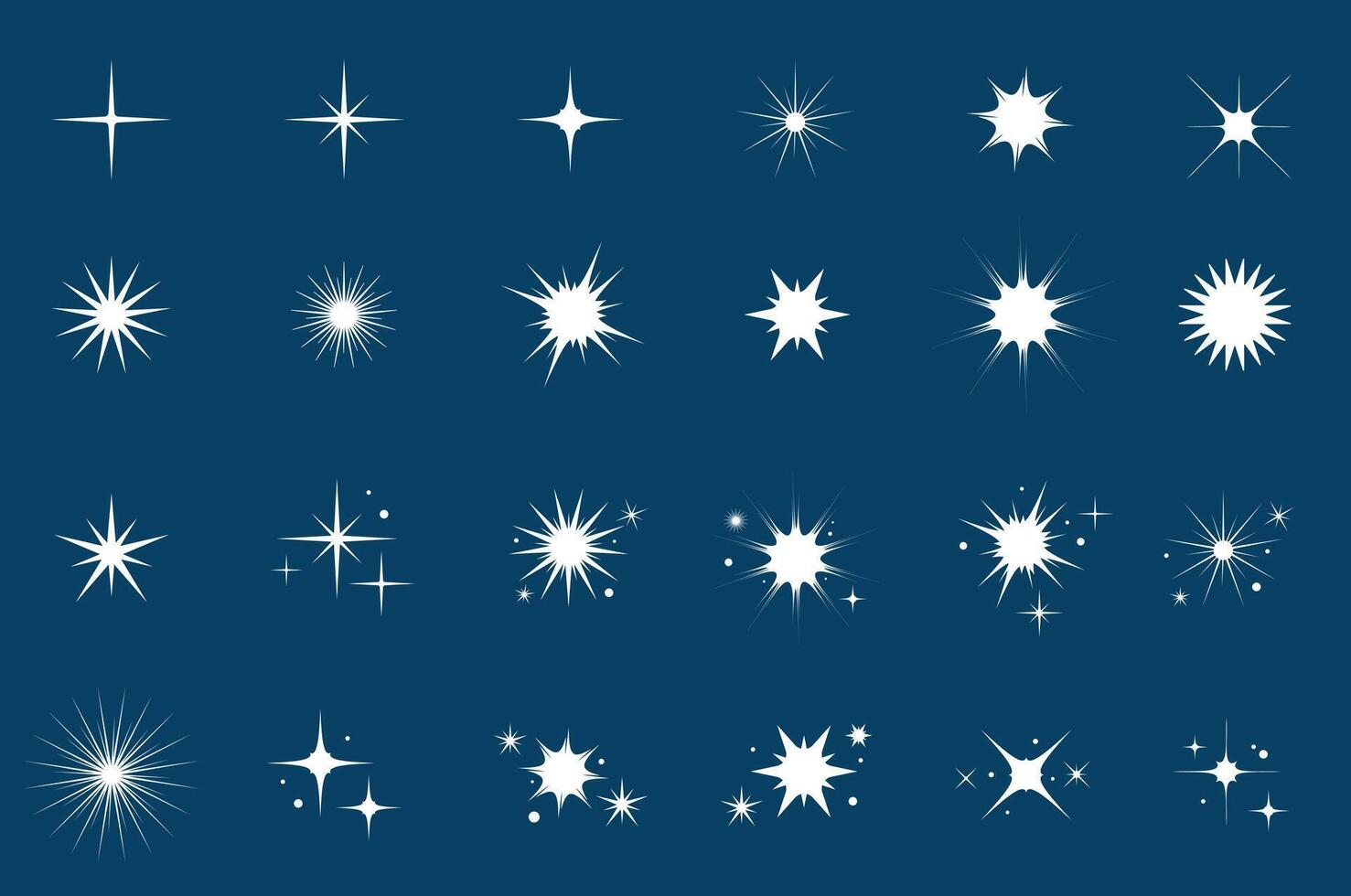 un grande conjunto de huellas dactilares de varios estrellas y constelaciones vector