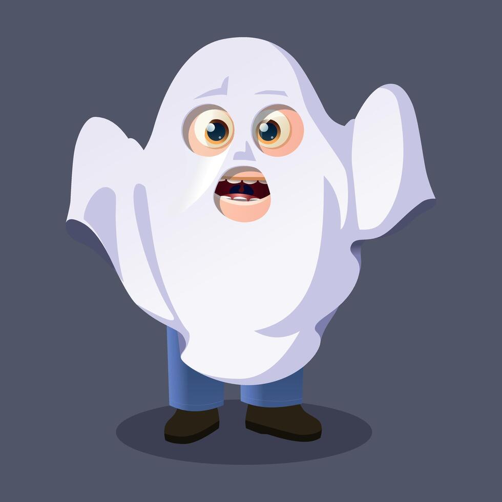 Illustration of a disguised ghost for Halloween vector