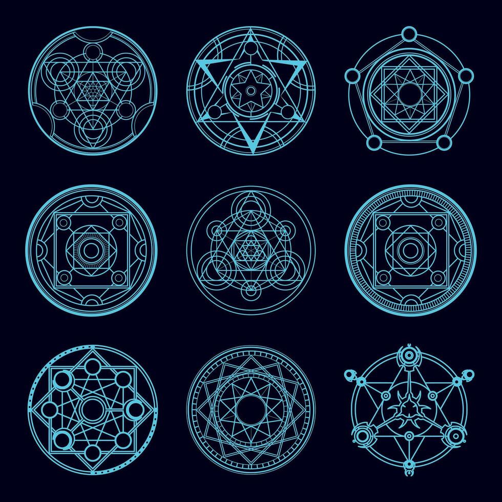 A set of square tiles with beautiful ornaments vector