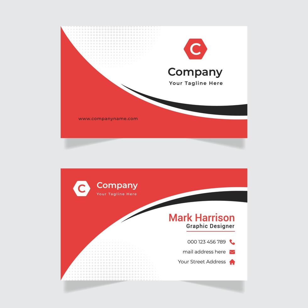 Creative Modern Professional Business card Template Design Print vector